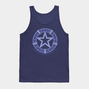 Border Star Montessori Blue Scrollwork Star Tank Top